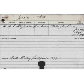 JACKSON, WH (Dairy Certificate)