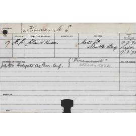 KINDON, Maurice (Agriculture)