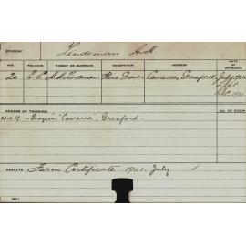 LINDEMAN, AH (Certificate - Farm)