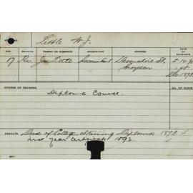 LITTLE, WJ (Diploma)