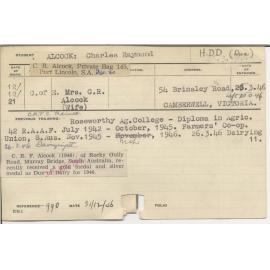 ALCOCK, Charles Raymond (Certificate - Dairy 2)