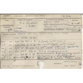 ANDREW, Frederick John (Hawkesbury Diploma of Agriculture (HDA))