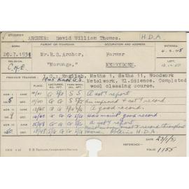 ARCHER, David William Thomas (Hawkesbury Diploma of Agriculture (HDA))