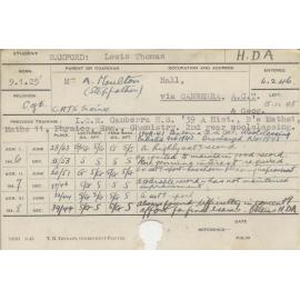 BAMFORD, Lewis Thomas (Hawkesbury Diploma of Agriculture (HDA))