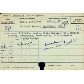 BERNARD, Clive Sydney (Hawkesbury Diploma of Agriculture (HDA))