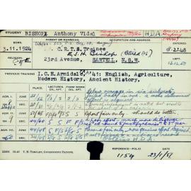 BISHOP, Anthony Vidal (Hawkesbury Diploma of Agriculture (HDA))