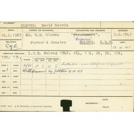 BLOWES, David Harris (Course Not Identified)