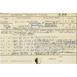 BOUGHTON, Frederick Stanley (Hawkesbury Diploma of Agriculture (HDA))