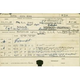 BOYD, Alex Glen (Hawkesbury Diploma of Agriculture (HDA))