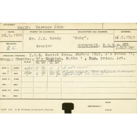 BRADY, Terence John (Hawkesbury Diploma of Agriculture (HDA))