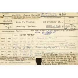 BRODIE, James Maxwell (Max) (Hawkesbury Diploma of Agriculture (HDA))