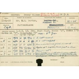 BURTON, Henry Wilson (Hawkesbury Diploma of Agriculture (HDA))