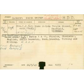 CARMODY, Keith George (Hawkesbury Diploma in Dairy (HDD))