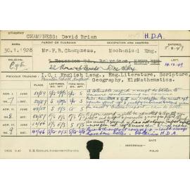 CHAMPNESS, David Brian (Hawkesbury Diploma of Agriculture (HDA))