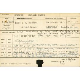 CHAPMAN, Malcolm James (Hawkesbury Diploma of Agriculture (HDA))