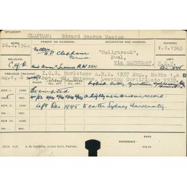 CLAPHAM, Edward George Weston (Hawkesbury Diploma of Agriculture (HDA))