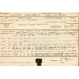 CLINTON, Brian Hankard (Hawkesbury Diploma of Agriculture (HDA))