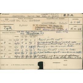 CLOTHIER, David Pax (Hawkesbury Diploma of Agriculture (HDA))