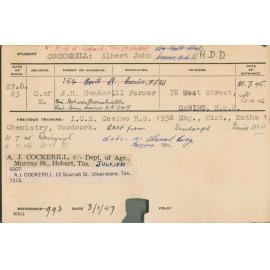 COCKERILL, Albert John (Hawkesbury Diploma in Dairy (HDD))