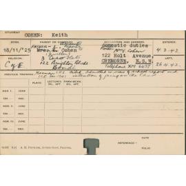 COHEN, Keith (Course Not Identified)