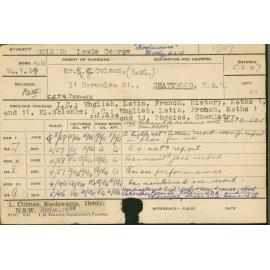 COLMAN, Lewis George (Hawkesbury Diploma of Agriculture (HDA))