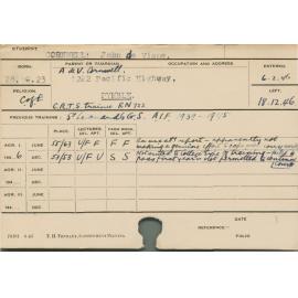 CORNWELL, John De Visne (Course Not Identified)