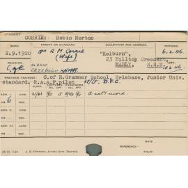 CORRIE, Robin Morton (Hawkesbury Diploma of Agriculture (HDA))