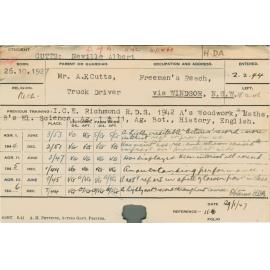 CUTTS, Neville Albert (Hawkesbury Diploma of Agriculture (HDA))