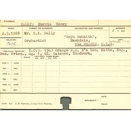 DALLY, Morris Henry (Course Not Identified)