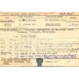 DAVIES, Jack Roland (Hawkesbury Diploma of Agriculture (HDA) (Horticulture))