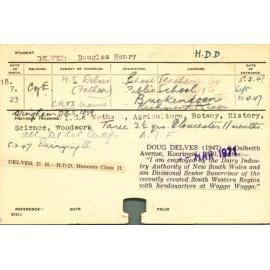DELVES, Douglas Henry (Hawkesbury Diploma in Dairy Technology (HDDT))