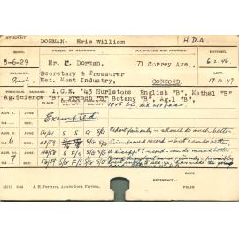 DORMAN, Eric William (Hawkesbury Diploma of Agriculture (HDA))
