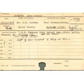 DORNAN, Alan George (Course Not Identified)