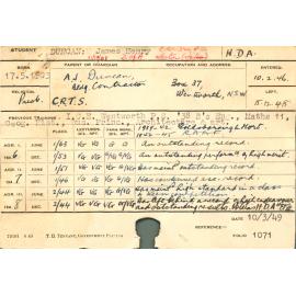 DUNCAN, James Henry (Hawkesbury Diploma of Agriculture (HDA))