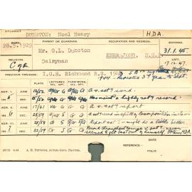 DUNSTON, Noel Henry (Hawkesbury Diploma of Agriculture (HDA))