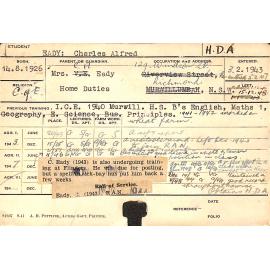 EADY, Charles Alfred (Hawkesbury Diploma of Agriculture (HDA))