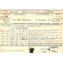 EDWARDS, Gordon Lewis (Hawkesbury Diploma of Agriculture (HDA))