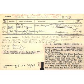 EGGINS, Lester Reginald (Hawkesbury Diploma in Dairy (HDD))
