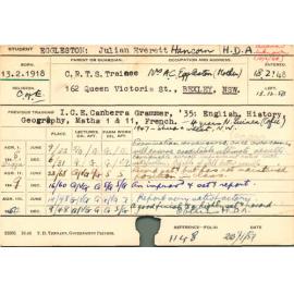 EGGLESTON, Julian Everett (Hawkesbury Diploma of Agriculture (HDA))