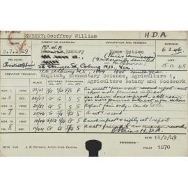 EMBURY, Geoffrey William (Hawkesbury Diploma of Agriculture (HDA))