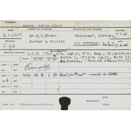 EVANS, Colin Edwin (Hawkesbury Diploma of Agriculture (HDA))