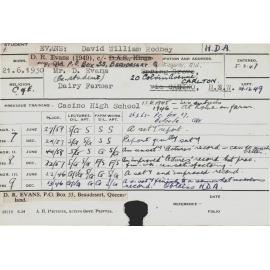 EVANS, David William Rodney (Hawkesbury Diploma of Agriculture (HDA))