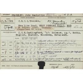 FEARNLEY, John Machattie (Hawkesbury Diploma of Agriculture (HDA))