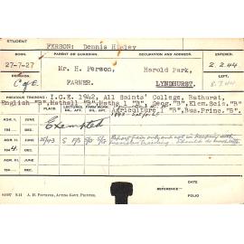 FERSON, Dennis Hisley (Hawkesbury Diploma of Agriculture (HDA))