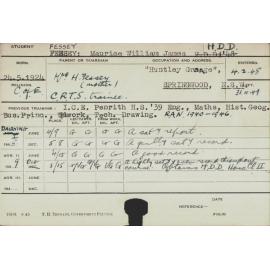 FESSEY, Maurice William James (Hawkesbury Diploma in Dairy (HDD) (Honours Class II))