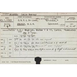 FISHER, Colin Murray (Hawkesbury Diploma of Agriculture (HDA) (First and Second Year Certificate))