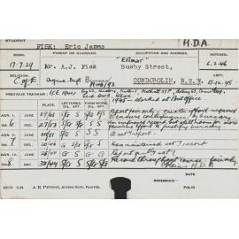 FISK, Eric James (Hawkesbury Diploma of Agriculture (HDA))