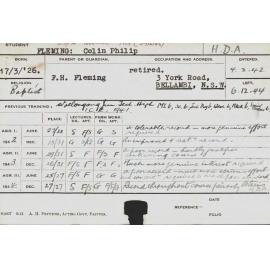 FLEMING, Colin Philip (Hawkesbury Diploma of Agriculture (HDA))