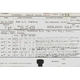 FOSBERY, Robert Denis (Hawkesbury Diploma of Agriculture (HDA))