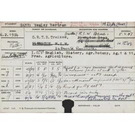 GANE, Wesley Bertram (Hawkesbury Diploma of Agriculture (HDA) (Horticulture))